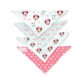 thumbnail image 1 of Disney Minnie Mouse Baby Girls’ 4-Pack Bandana Bibs Color: white/multi Size: one size, 1 of 1