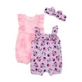 thumbnail image 1 of Minnie Mouse Baby Girls Romper Set, 2-Pack, Sizes 0-24 Months, 1 of 17