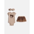 thumbnail image 1 of Minnie Mouse Baby Girls Graphic Bodysuit and Skirt Set with Matching Headband, 3-Piece, Sizes 0/3M-24M, 1 of 8
