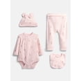 thumbnail image 1 of Disney Minnie Mouse Unisex Baby Allover Print Take Me Home Layette Outfit Set, 4-Piece, Sizes Preemie-6/9M, 1 of 13
