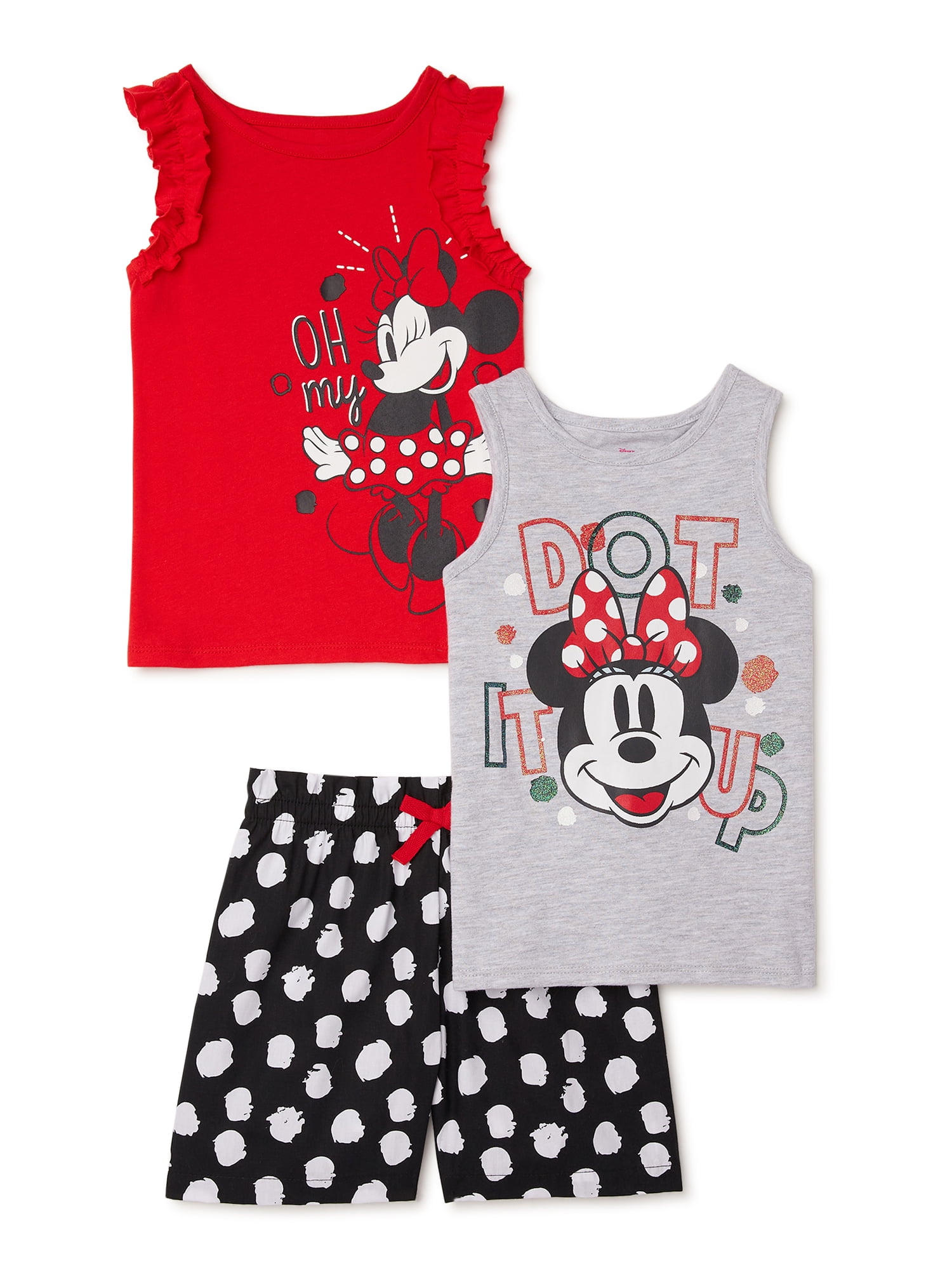 Minnie Mouse Baby & Toddler Girls Flutter Sleeve Graphic Tank Tops ...