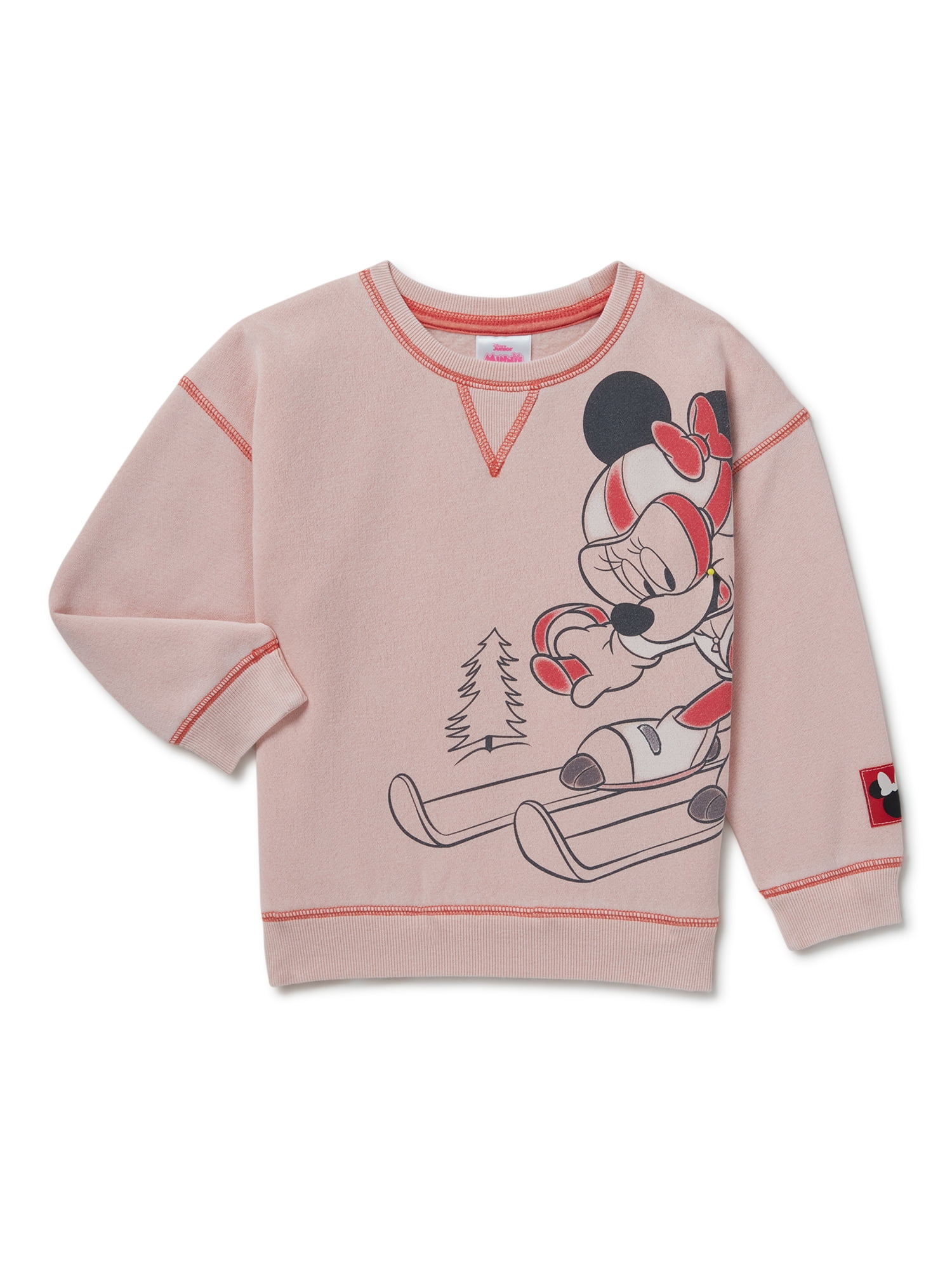 Minnie Mouse Baby and Toddler Girl Crewneck Sweatshirt, Sizes 12