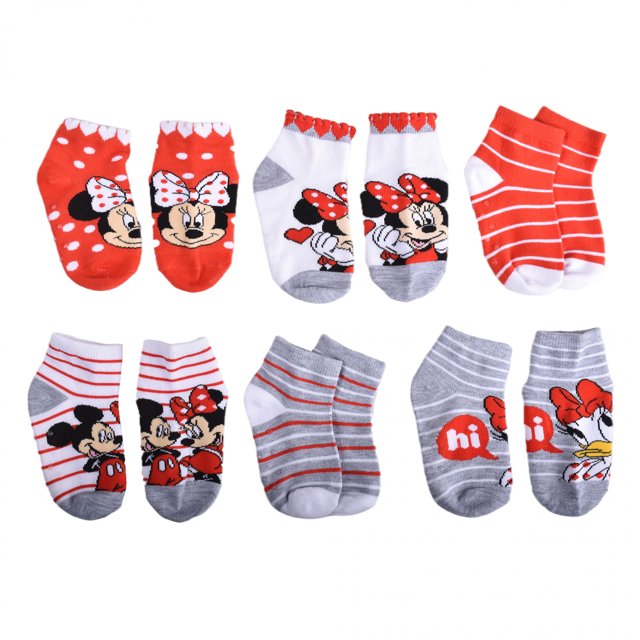 Minnie Mouse Baby and Toddler Girl Socks, 12Pack, Sizes 18M5T