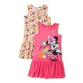 thumbnail image 1 of Minnie Mouse Baby and Toddler Girl Tank Dress, 2-Pack, Sizes 12 Months-5T, 1 of 6