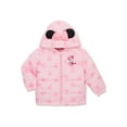 thumbnail image 1 of Minnie Mouse Baby and Toddler Girls Hooded Puffer Coat, Sizes 12M-5T, 1 of 3
