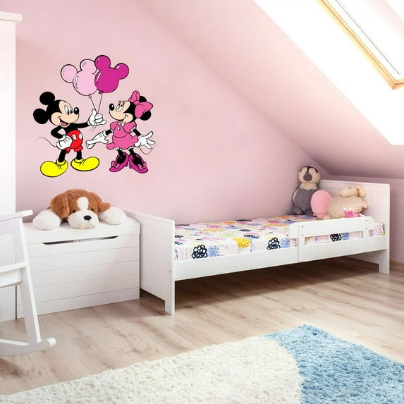 and Minnie Mouse Balloon Cartoon Characters Wall Art Decal Vinyl Sticker Kids Bedroom Infant Baby Room Durable Waterproof High Quality Sticker Decal Adhesive Removable 40x20 inch