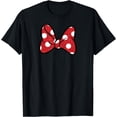 thumbnail image 1 of Minnie Mouse Big Bow DTG Print Unisex T-Shirt,Black Color,Size YM, 1 of 5