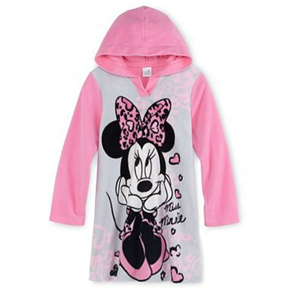 Minnie Mouse Big Girls' Hooded Microfleece I Love Miss Minnie 10