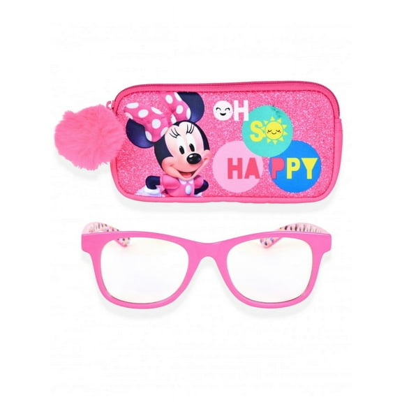 Minnie Mouse Blue Light Blocking Glasses for Boys with Zippered Case