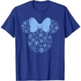 thumbnail image 1 of Minnie Mouse Blue Snowflakes Icon Holiday DTG Print Unisex T-Shirt,Royal Blue Color,Size 2T, 1 of 5