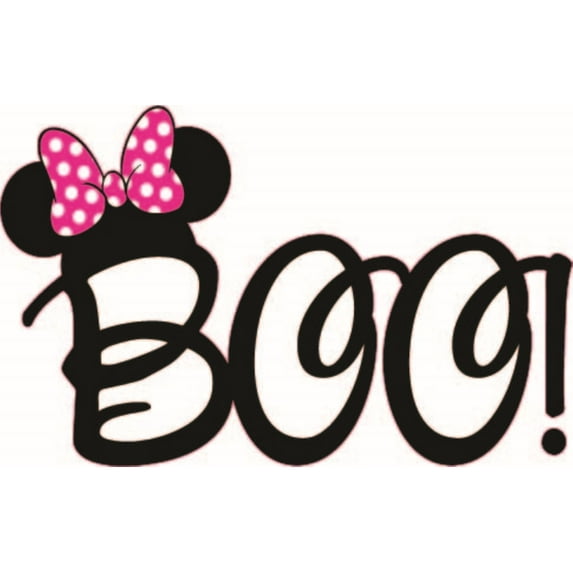 Minnie Mouse Boo Halloween Cartoon Character Decors Wall Sticker Art Design Decal for Girls Boys Kids Room Bedroom Nursery Kindergarten Home Decor Stickers Wall Art Vinyl Decoration (20x40 inch)