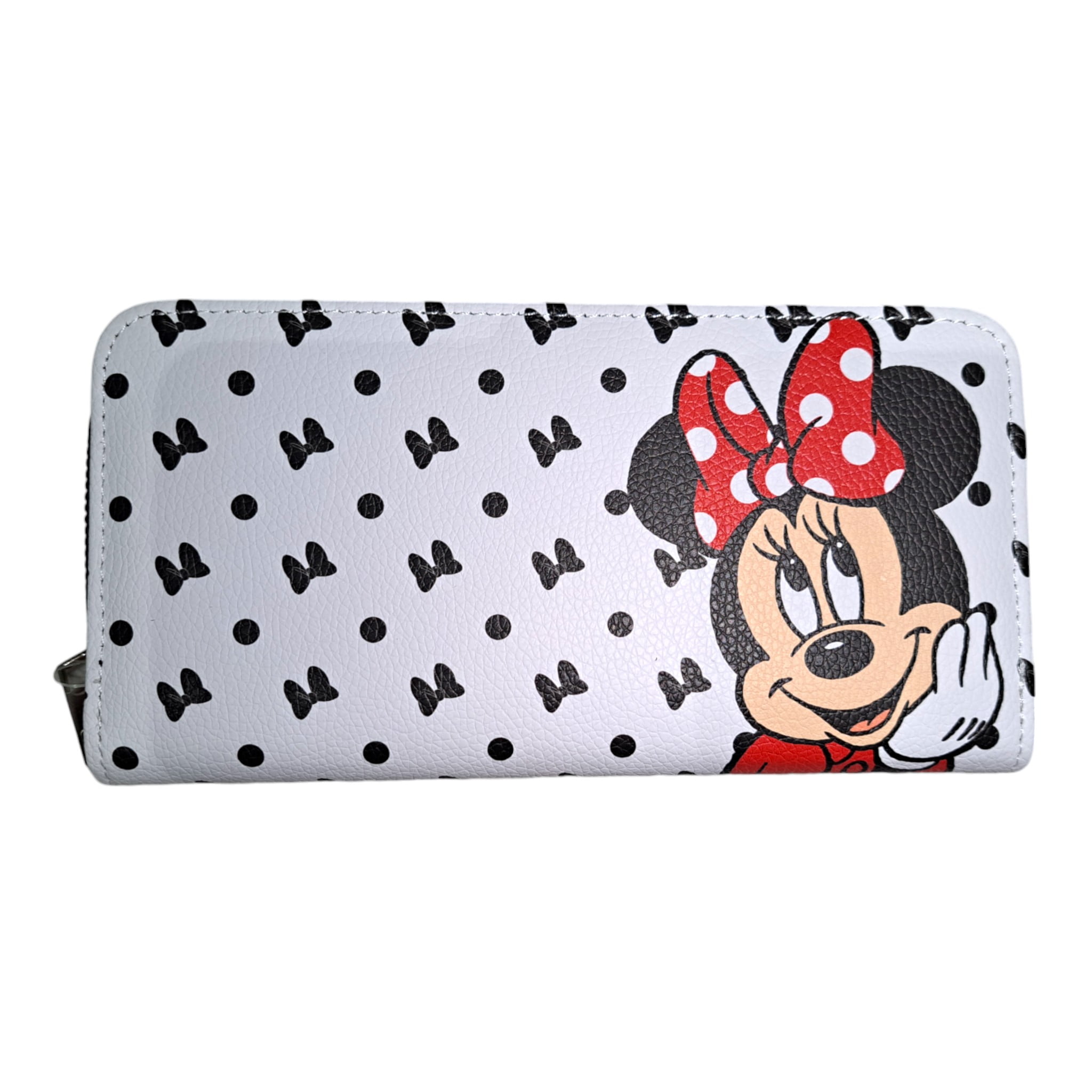 Minnie Mouse Bow Print All Over Deluxe Wallet - Walmart.com Minnie Mouse Blue and White Wallet with Bow main image 0