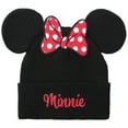 thumbnail image 1 of Minnie Mouse Bow With Ear Poms Cuff Beanie, 1 of 7