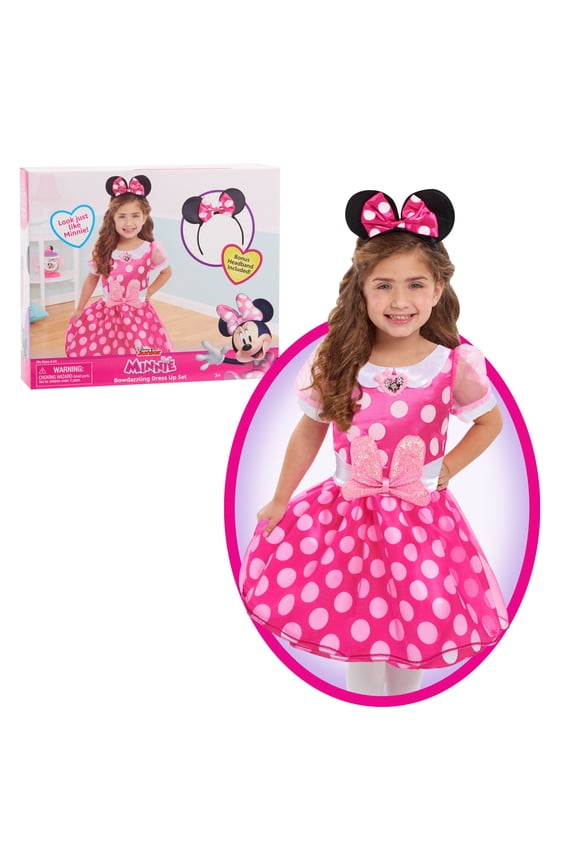 Disney Junior Minnie Mouse Bowdazzling Dress Set for Girls Ages 3 and Up