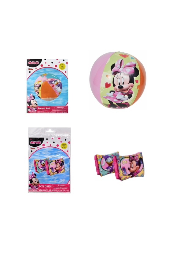 Minnie Mouse Arm Floats & Beach Ball Set Girls