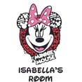 thumbnail image 1 of Minnie Mouse Cartoon Character Vinyl Customized Name Wall Decal - Custom Vinyl Wall Art - Personalized Name - Baby Girl Boy Kid Bedroom Decal Room Sticker Decoration Size (30x27 inch), 1 of 1