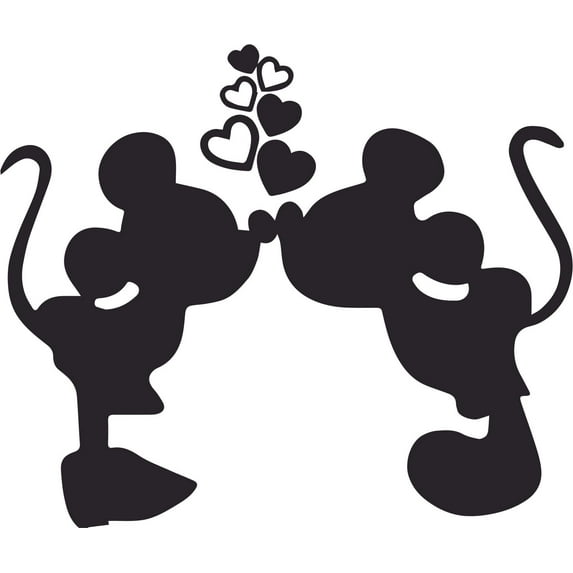 Minnie Mouse Cartoon Customized Wall Decal - Custom Vinyl Wall Art - Personalized Name - Baby Girls Boys Kids Bedroom Wall Decal Room Decor Wall Stickers Decoration Size (30x27 inch)