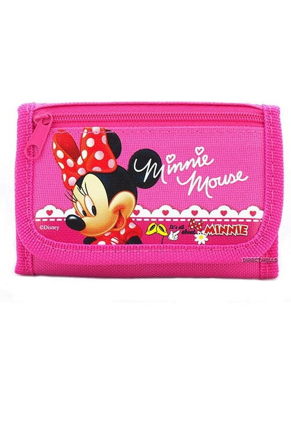 Minnie Mouse Character Hot Pink Trifold Wallet