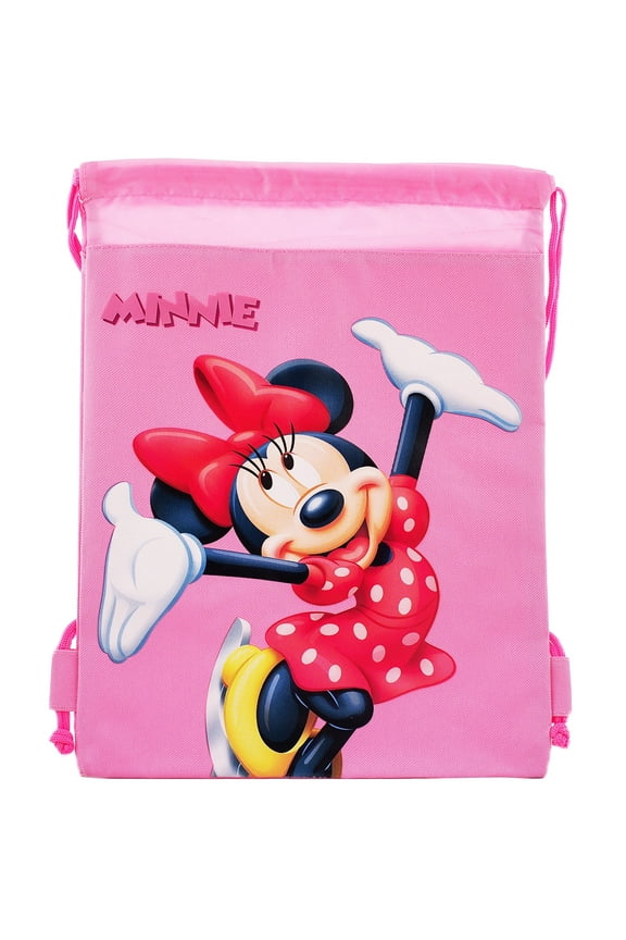 Minnie Mouse Character Licensed Light Pink Drawstring Bag