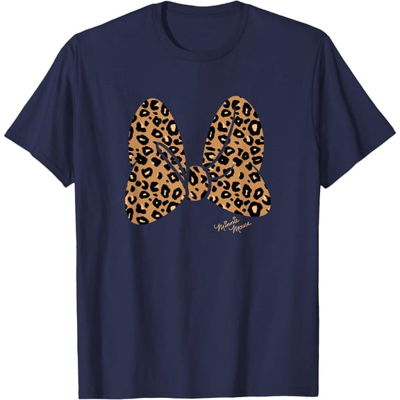Minnie Mouse Classic Leopard Print Bow DTG Print Unisex T-Shirt