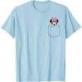 thumbnail image 1 of Minnie Mouse Classic Peek (Graphic Pocket Only) DTG Print Unisex T-Shirt,Light Blue Color,Size 2T, 1 of 5