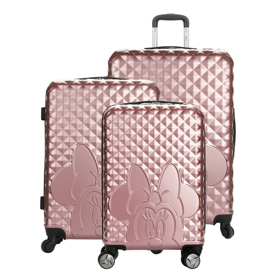 Minnie Mouse Classic Peek-a-Boo Minnie 3-Piece Rolling Luggage Set