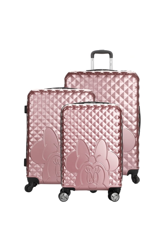 Minnie Mouse Classic Peek-a-Boo Minnie 3-Piece Rolling Luggage Set