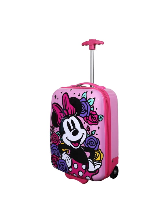 Minnie Mouse Classic Pink Kids 2-Wheel ABS Suitcase for Travel