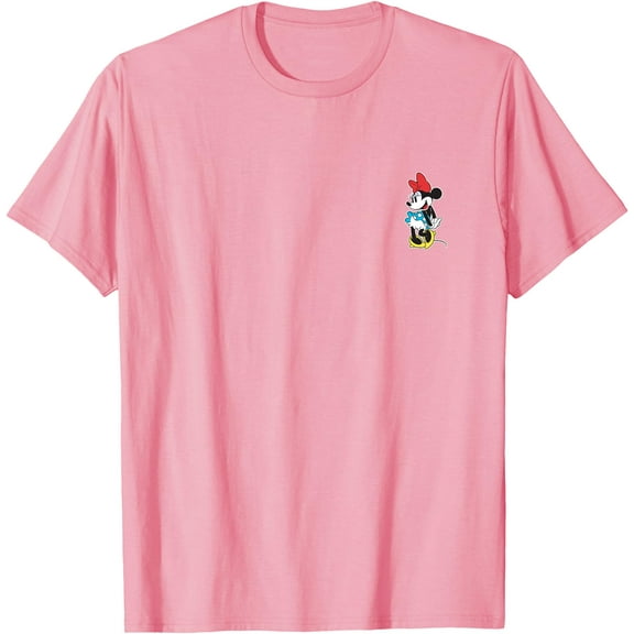 Minnie Mouse Classic Small Pose DTG Print Unisex T-Shirt,Light Pink Color,Size M