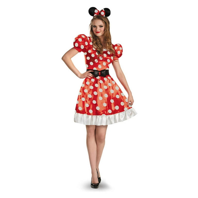 Minnie Mouse Costume Adult Disney Classic Red Dress Minnie Mouse Costume Adult Disney Classic Red Dress