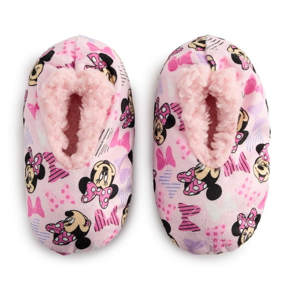 Minnie Mouse Covered in Bows Snuggle Toe Toddler Slippers
