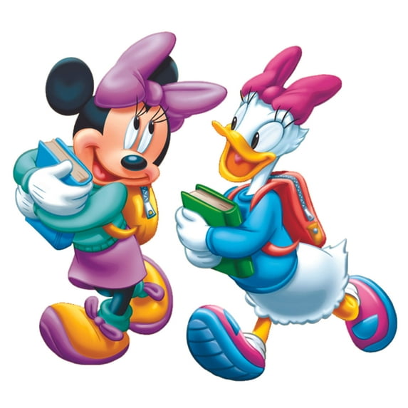 Minnie Mouse Daisy Duck Cartoon Characters Decors Wall Sticker Art Design Decal for Girls Boys Kids Room Bedroom Nursery Kindergarten House Home Decor Stickers Wall Art Vinyl Decoration (20x20 inch)