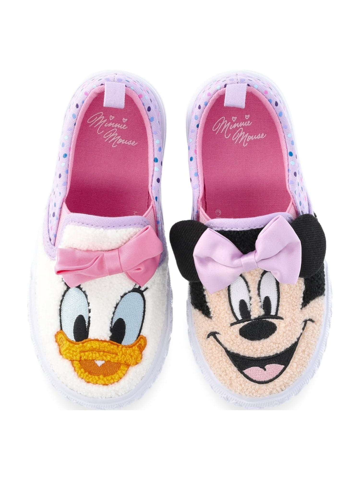 Minnie Mouse & Daisy Duck Toddler Girl Slip-On Sneakers - Walmart.com