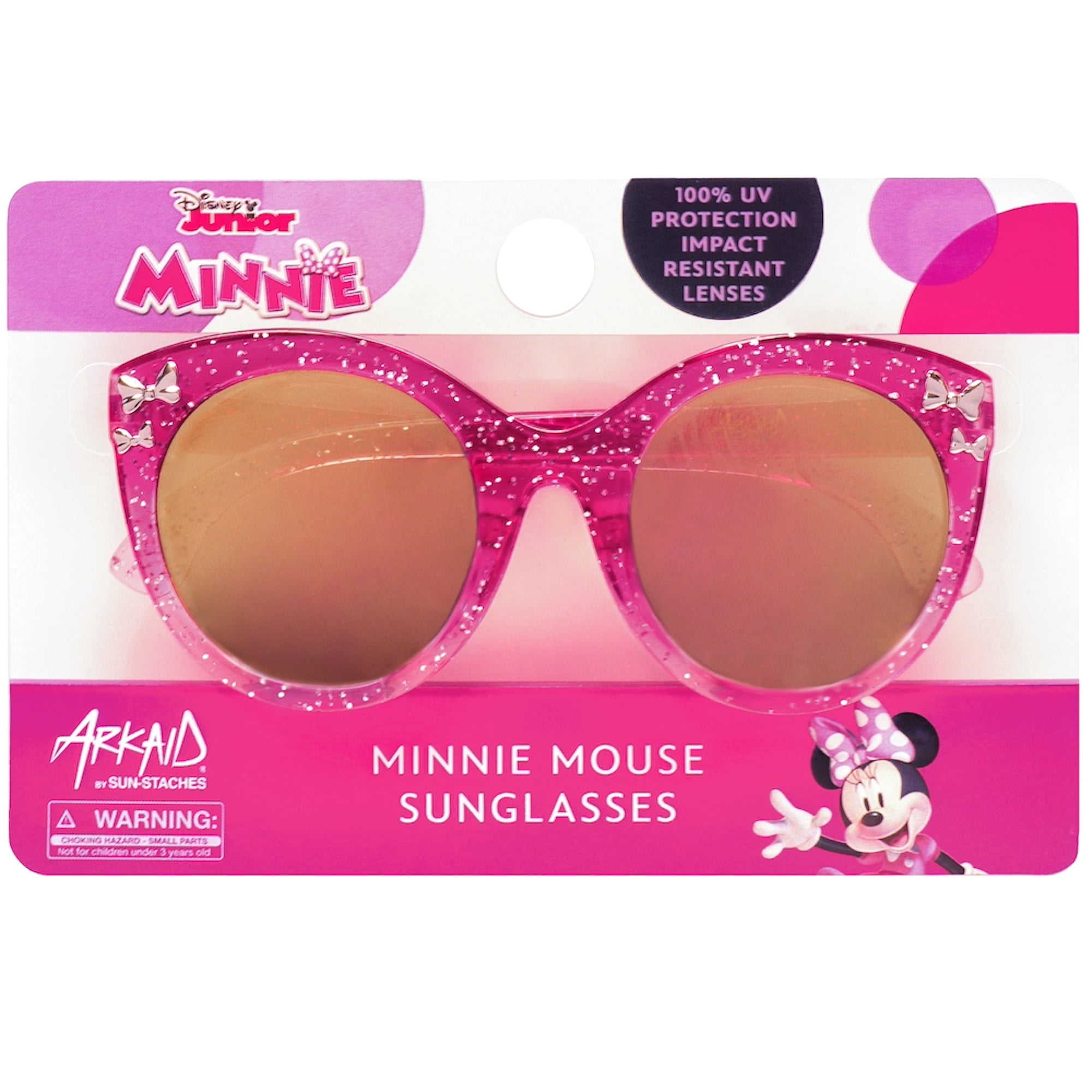 Minnie Mouse Dark to Light Pink Glitter Cateye Toddlers Sunglasses