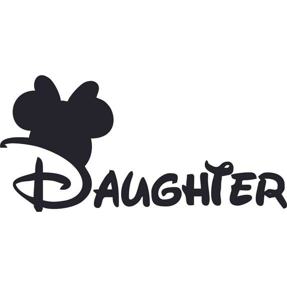 Minnie Mouse Daughter Cartoon Character Wall Art Vinyl Sticker Design Decal Girl Boy Kids Bedroom Nursery Kindergarten Fun Home Children Room Decor Sticker Wall Art Vinyl Decor Size (30x27 inch)
