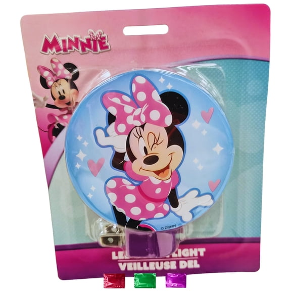 Minnie Mouse Decorative Adjustable Night Light Lamp for Kids Girls Toy Gifts Christmas Stocking Stuffer Home Room Bedroom Lighting - Pack of 1