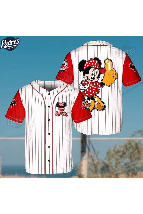 Minnie Mouse Disney Baseball Jersey Style
