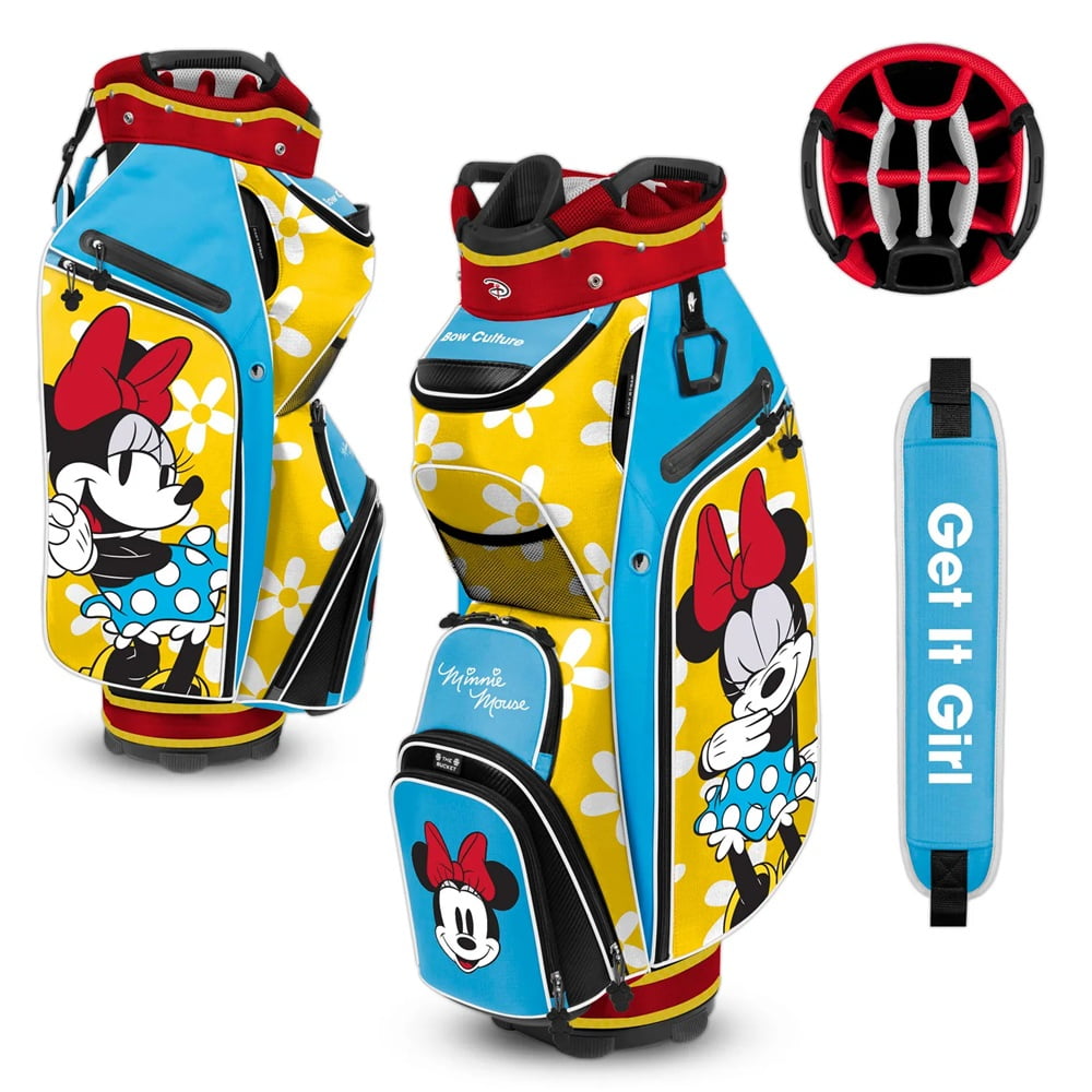 Team Effort Golf Disney Minnie Mouse Bucket III Cooler Cart Bag Blue/Yellow/Red