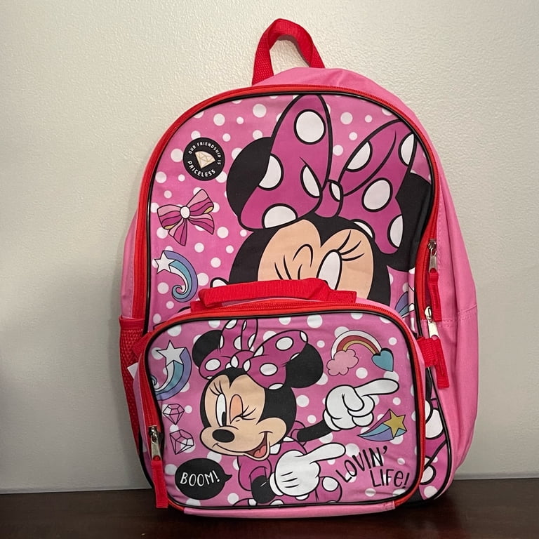 Disney Pink and Red Minnie Mouse Backpack Disney Parks Loungefly Valentine main image 2