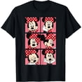 thumbnail image 1 of Minnie Mouse Expressions DTG Print Unisex T-Shirt,Black Color,Size 5XL, 1 of 5