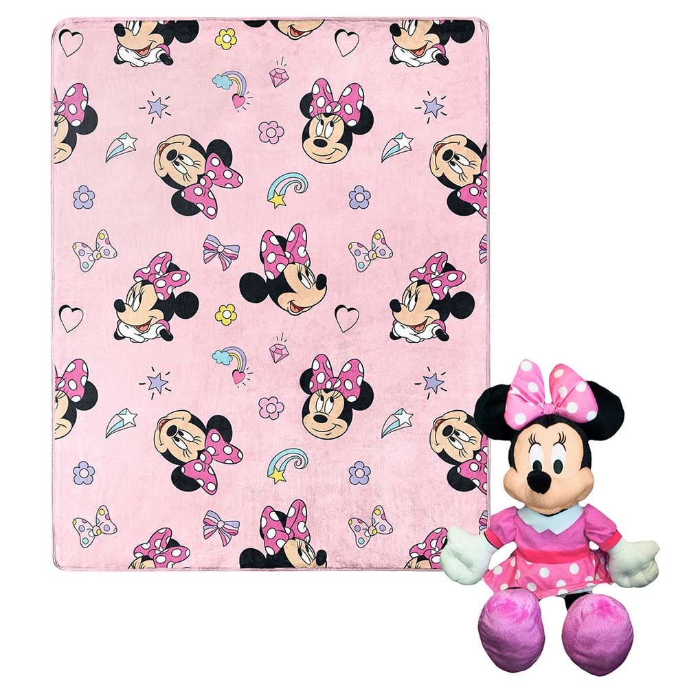Minnie Mouse Favorite Things Kids Silk Touch Throw Blanket with Plush Hugger Walmart