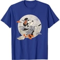 thumbnail image 1 of Minnie Mouse Flying Witch Halloween DTG Print Unisex T-Shirt,Royal Blue Color,Size YXS, 1 of 5