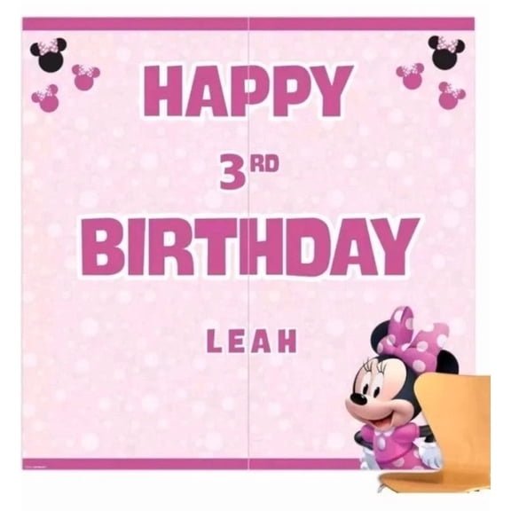 Minnie Mouse Forever Disney Birthday Party Decoration Scene Setters Backdrop