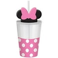 thumbnail image 1 of Minnie Mouse Forever Plastic Party Cup - 12 oz. | Clear | Straw & Lid | 1 Pc., 1 of 1