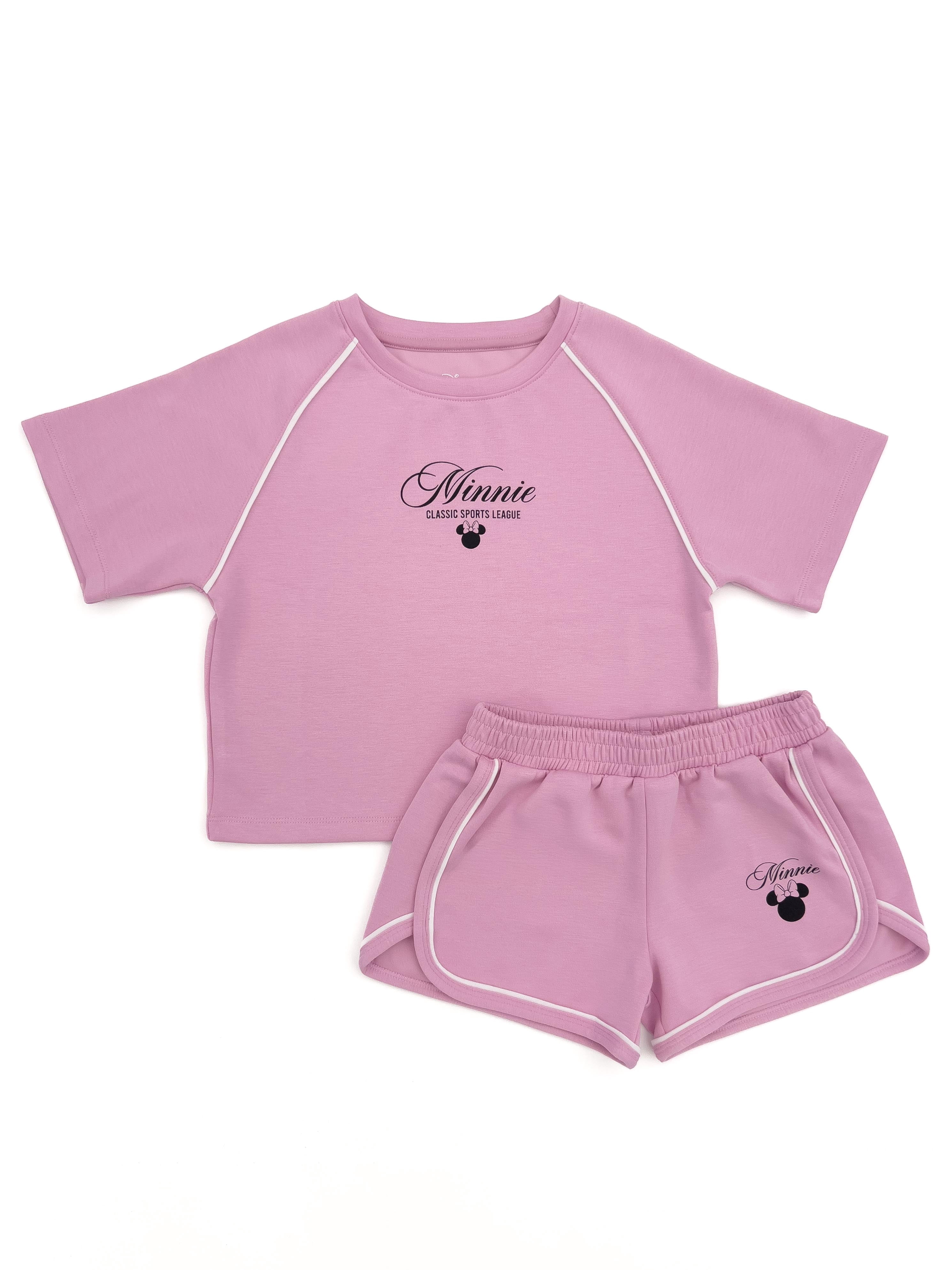 Minnie Mouse Girl’s Active Scuba Short Set, Sizes 4-12