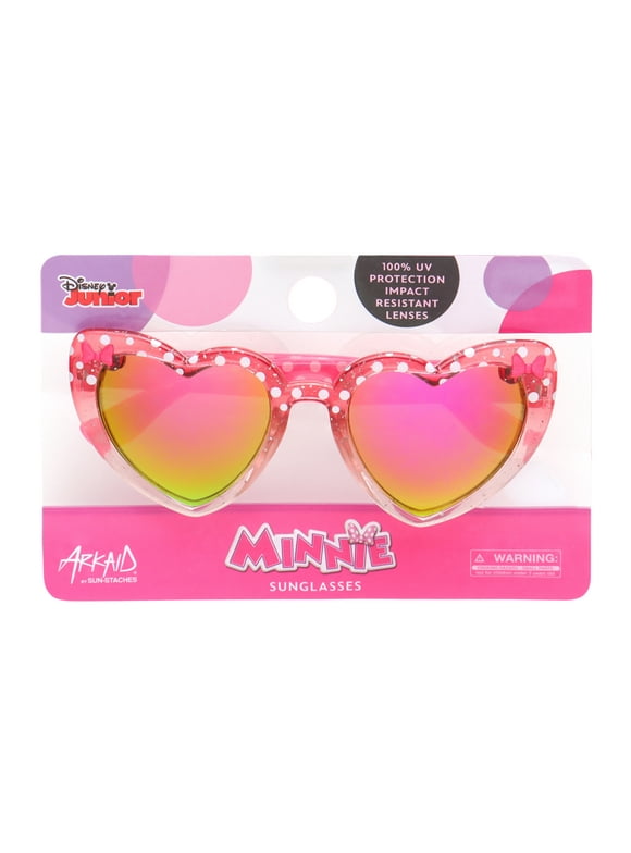 Minnie Mouse Girl's Pink Heart Sunglasses