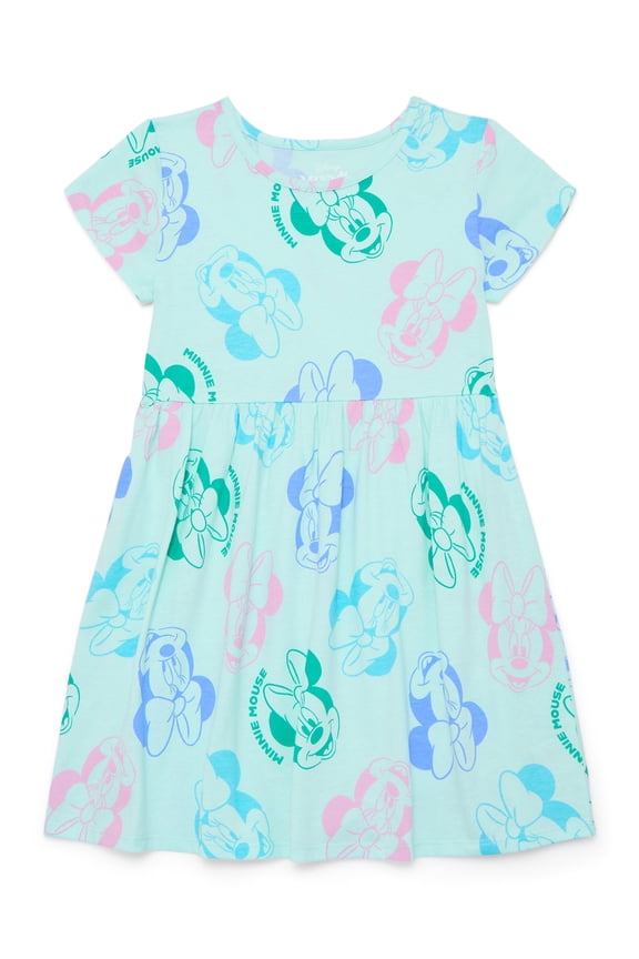 Girls Dress with Short Sleeves, Sizes 4-12