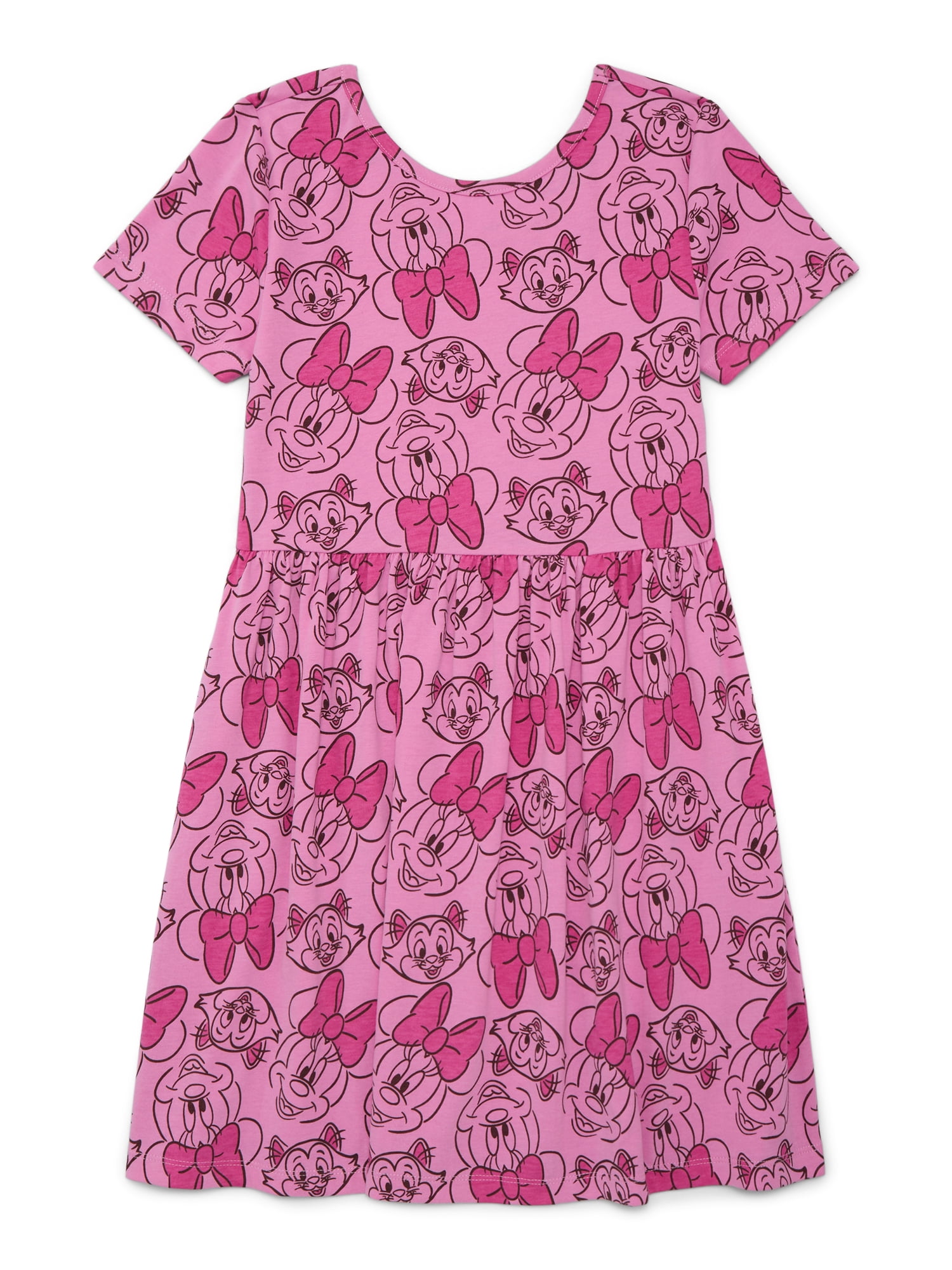 Minnie Mouse Toddler Girl s Short Sleeve All Over Print Dress Sizes 12M 5T