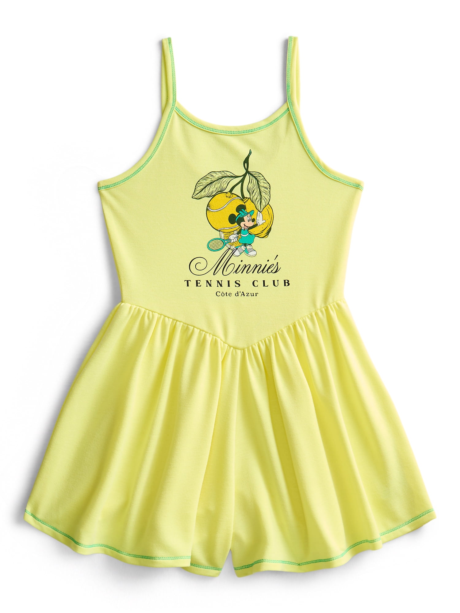 Minnie Mouse Girls Sleeveless Graphic Romper, Sizes 4-12