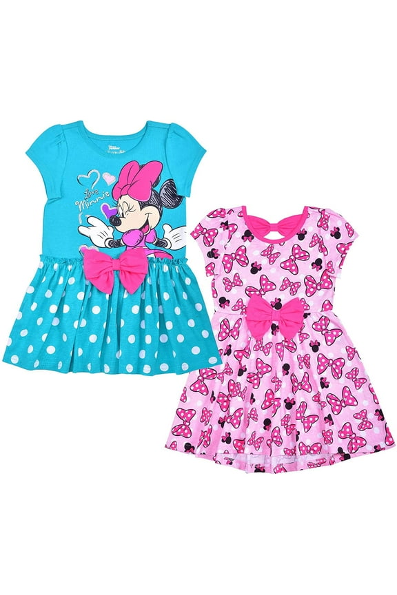 Girls 2 Pack Short Sleeve Dresses, Toddler